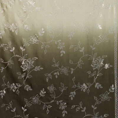 Mehendi Stonework Satin Saree