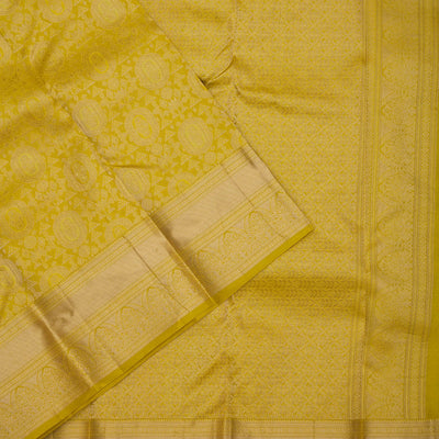 Mehendi Zariwork Pure Silk Saree