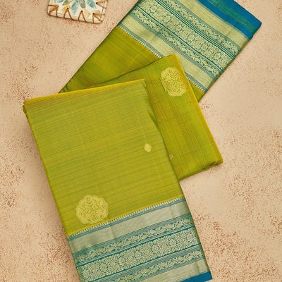 Mehendi Zariwork Pure Silk Saree