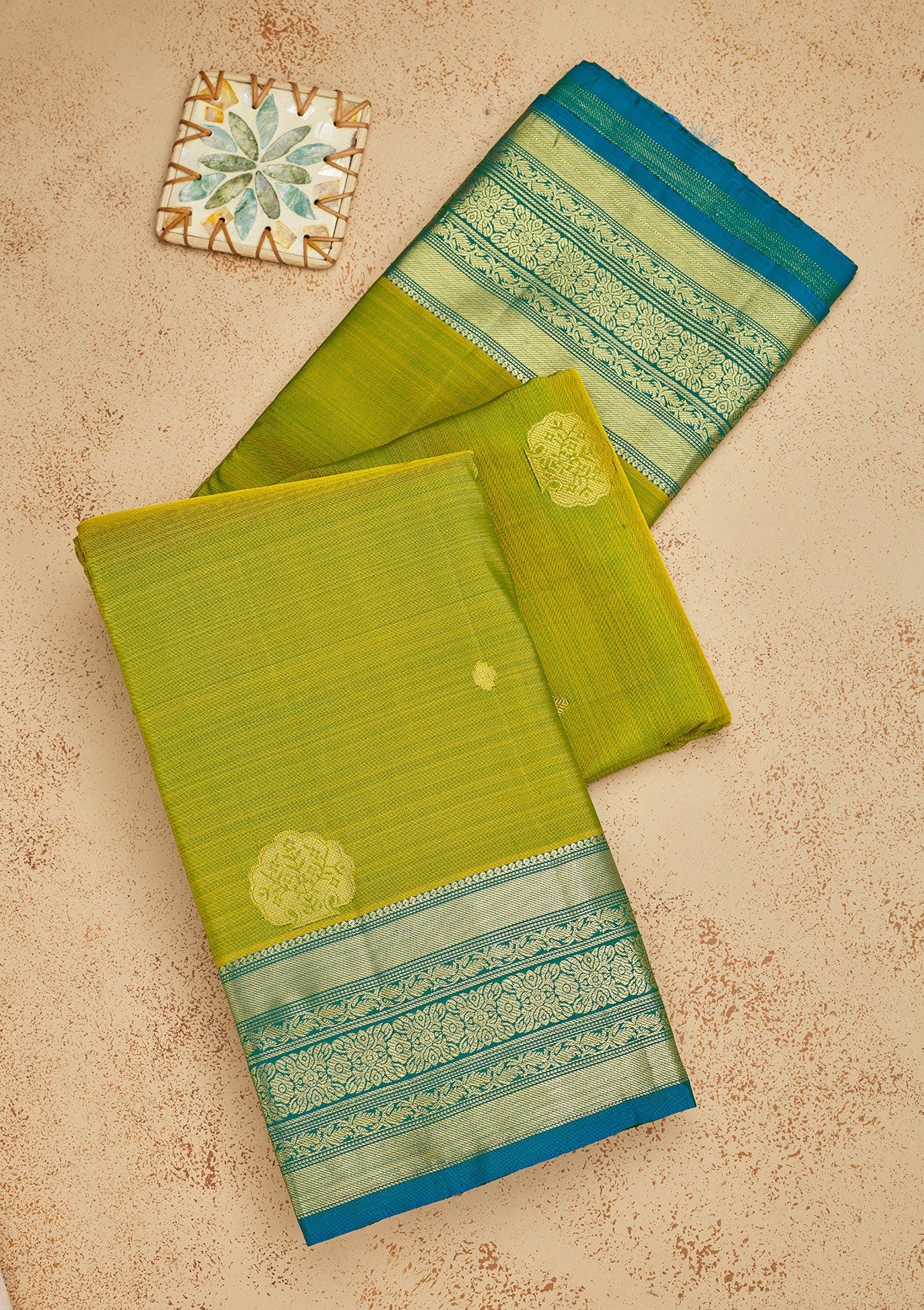 Mehendi Zariwork Pure Silk Saree