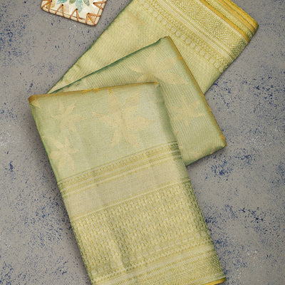 Mehendi Zariwork Pure Silk Saree