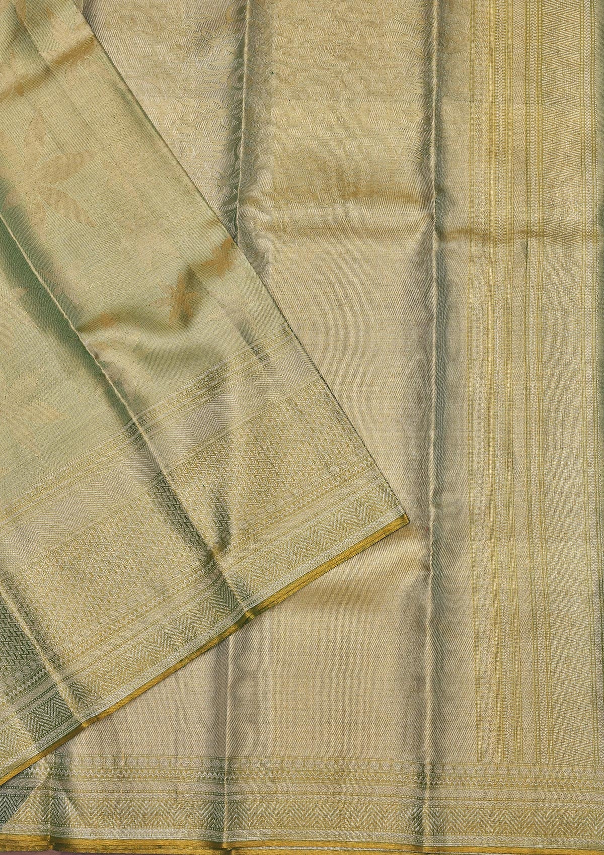Mehendi Zariwork Pure Silk Saree