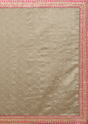 Mehendi Zariwork Tissue Saree