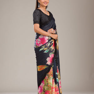 Multi Zariwork Georgette Saree