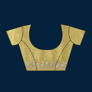 Mustard Printed Georgette Saree