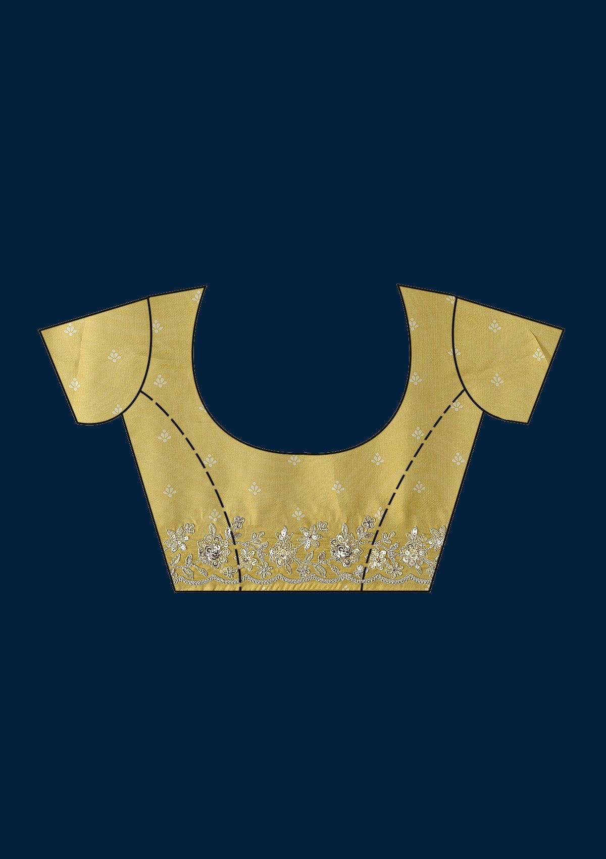 Mustard Printed Georgette Saree