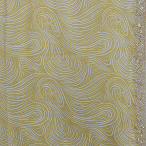 Mustard Printed Georgette Saree