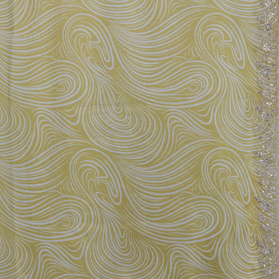 Mustard Printed Georgette Saree