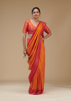 Mustard Zariwork Art Silk Saree