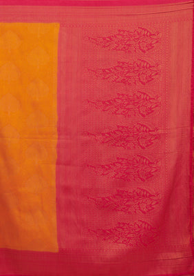 Mustard Zariwork Art Silk Saree