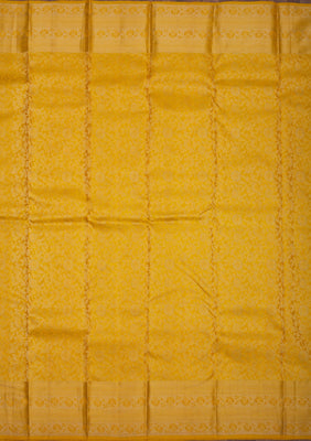 Mustard Zariwork Pure Silk Saree