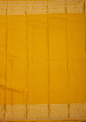 Mustard Zariwork Pure Silk Saree