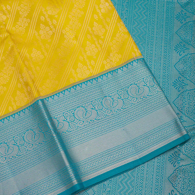 Mustard Zariwork Pure Silk Saree
