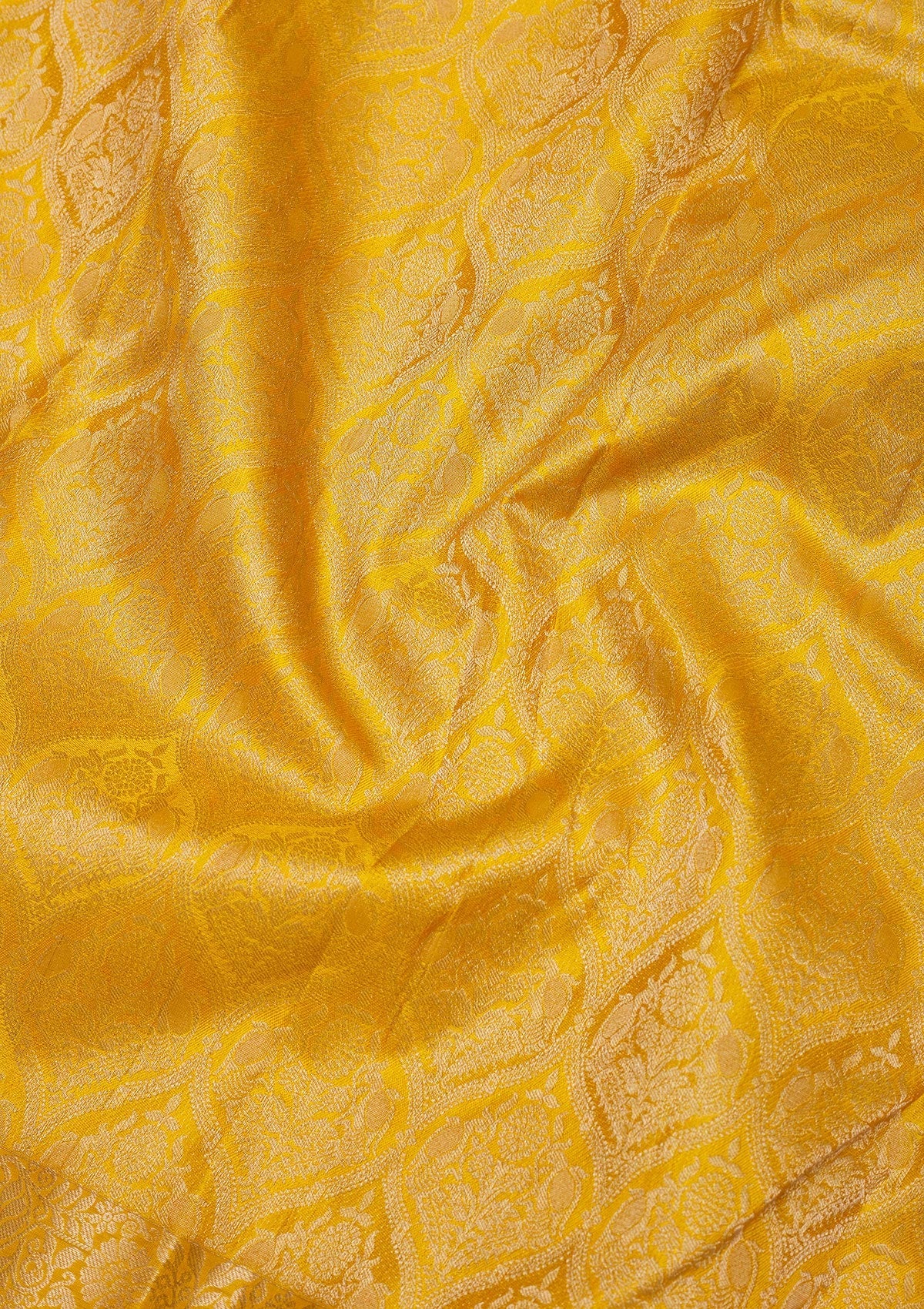 Mustard Zariwork Pure Silk Saree