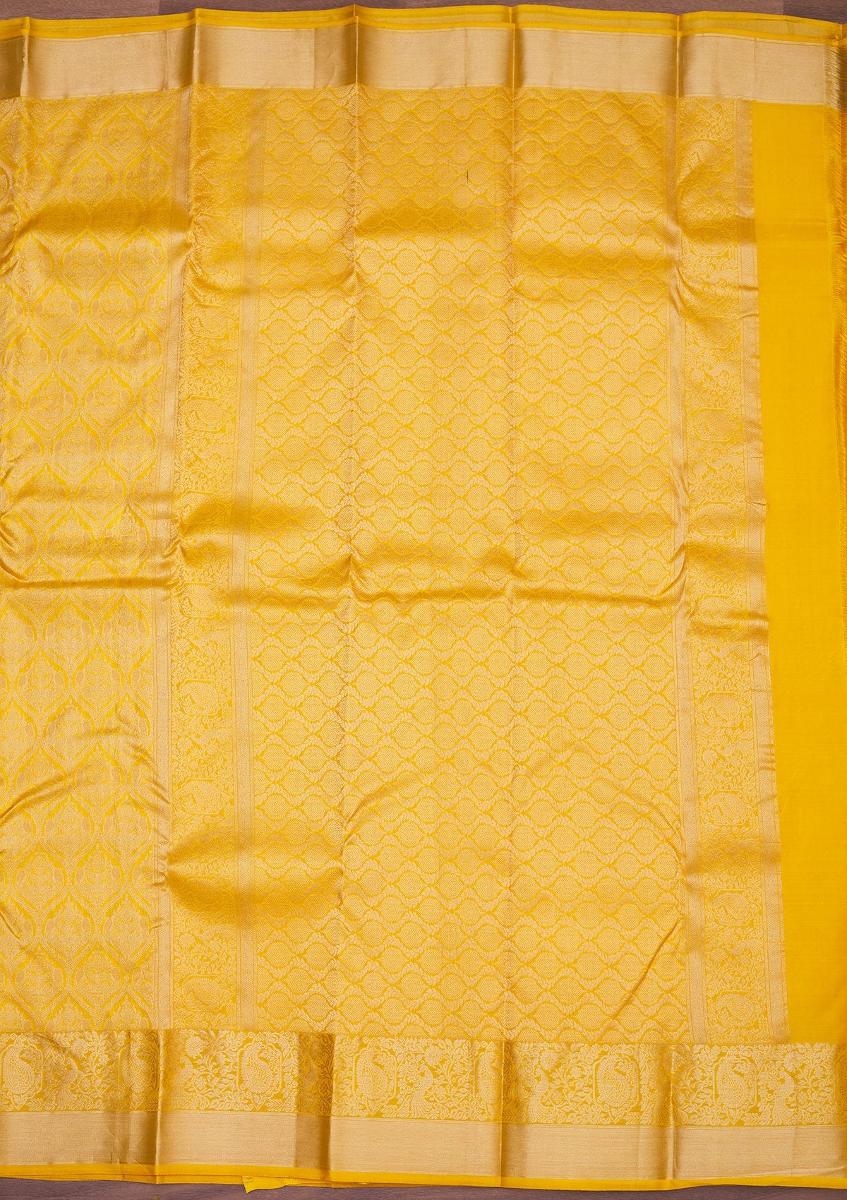 Mustard Zariwork Pure Silk Saree