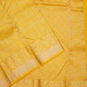 Mustard Zariwork Pure Silk Saree