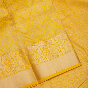 Mustard Zariwork Pure Silk Saree