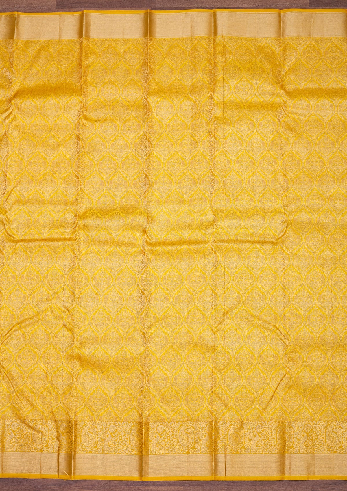 Mustard Zariwork Pure Silk Saree