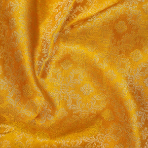 Mustard Zariwork Pure Silk Saree