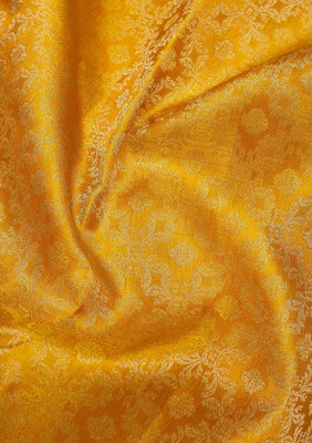 Mustard Zariwork Pure Silk Saree