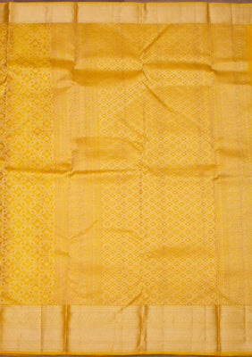 Mustard Zariwork Pure Silk Saree