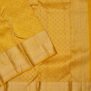 Mustard Zariwork Pure Silk Saree