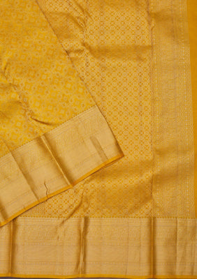 Mustard Zariwork Pure Silk Saree