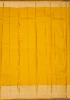 Mustard Zariwork Pure Silk Saree