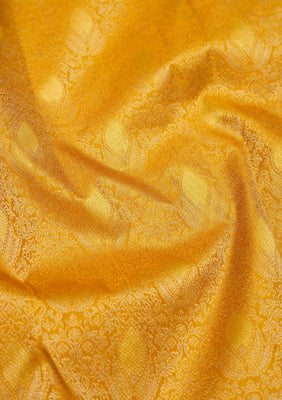 Mustard Zariwork Pure Silk Saree