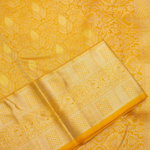 Mustard Zariwork Pure Silk Saree