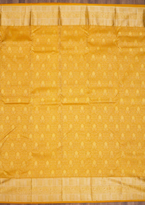 Mustard Zariwork Pure Silk Saree