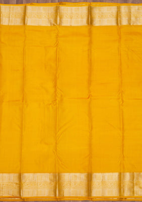 Mustard Zariwork Pure Silk Saree