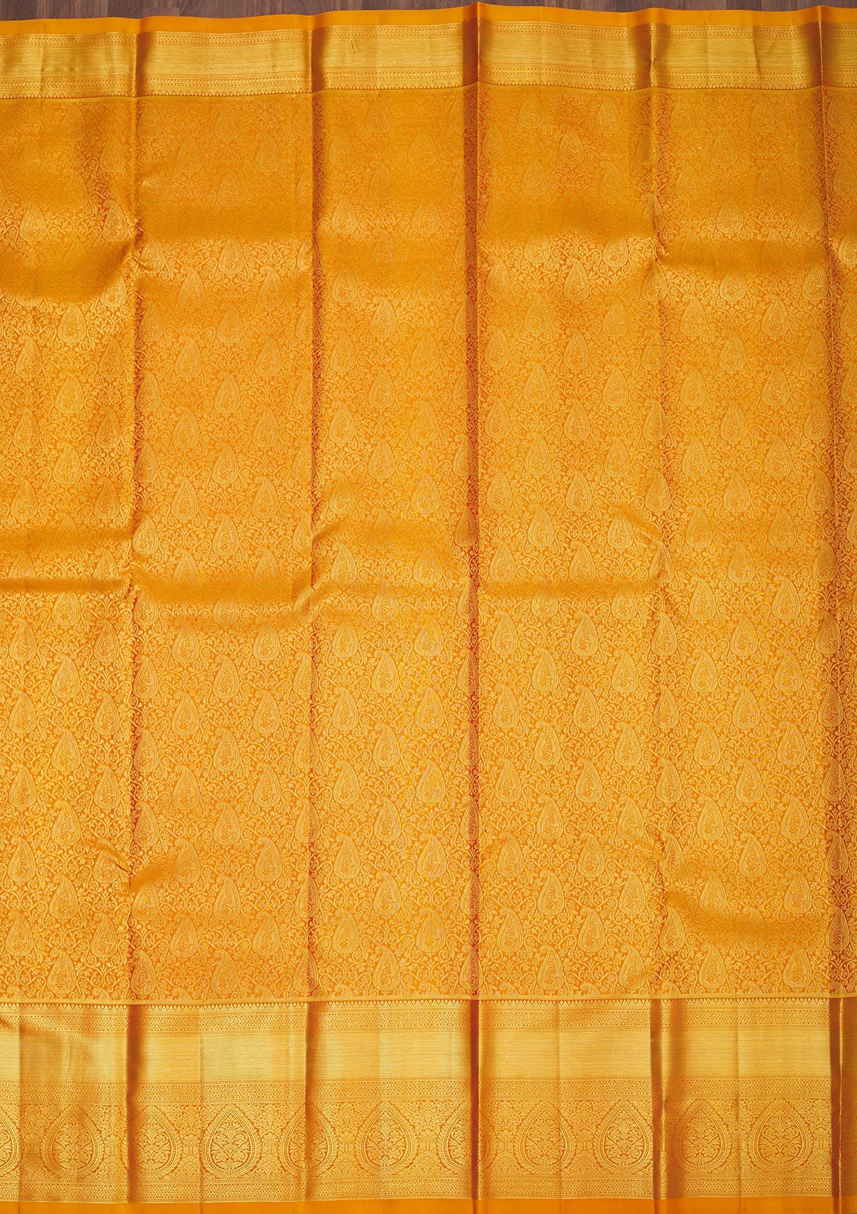 Mustard Zariwork Pure Silk Saree
