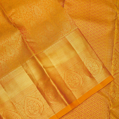 Mustard Zariwork Pure Silk Saree