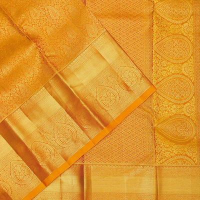 Mustard Zariwork Pure Silk Saree