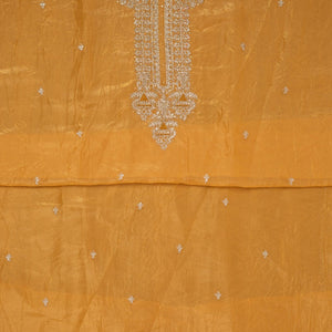 Mustard Zariwork Tissue Unstitched Salwar Suit