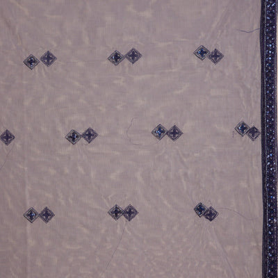 Navy Blue Sequins Net Readymade Lehenga