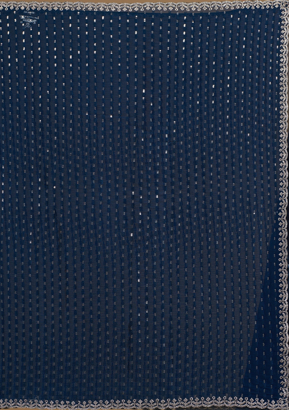 Navy Blue Stonework Georgette Saree