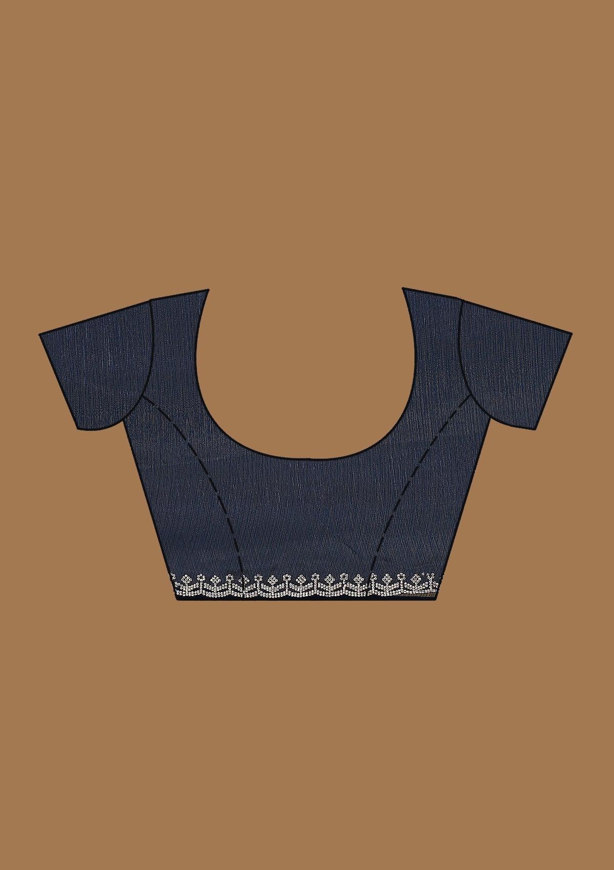 Navy Blue Stonework Georgette Saree