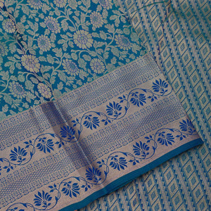 Navy Blue Zariwork Pure Silk Saree