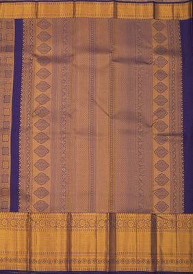 Navy Blue Zariwork Pure Silk Saree