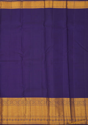 Navy Blue Zariwork Pure Silk Saree