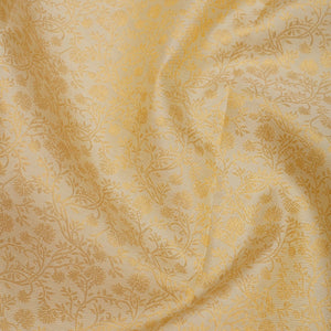 Off White Zariwork Pure Silk Saree
