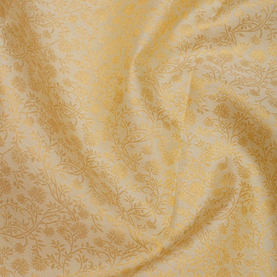 Off White Zariwork Pure Silk Saree
