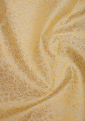 Off White Zariwork Pure Silk Saree
