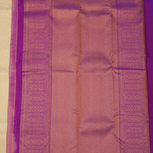 Off White Zariwork Pure Silk Saree