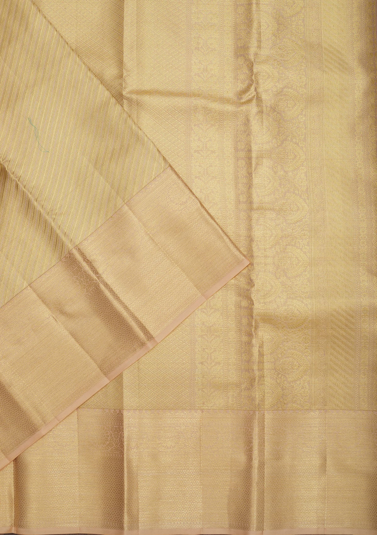 Off White Zariwork Pure Silk Saree