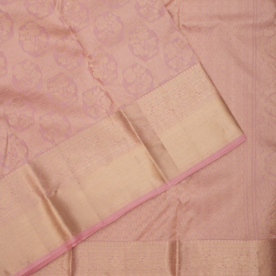 Onion Pink Zariwork Pure Silk Saree