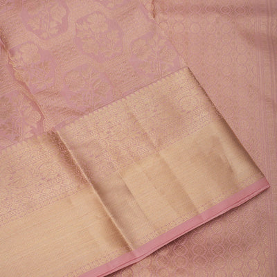 Onion Pink Zariwork Pure Silk Saree