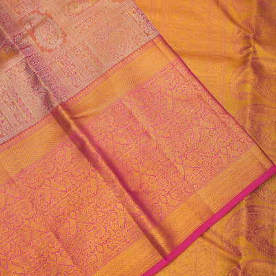 Onion Pink Zariwork Pure Silk Saree